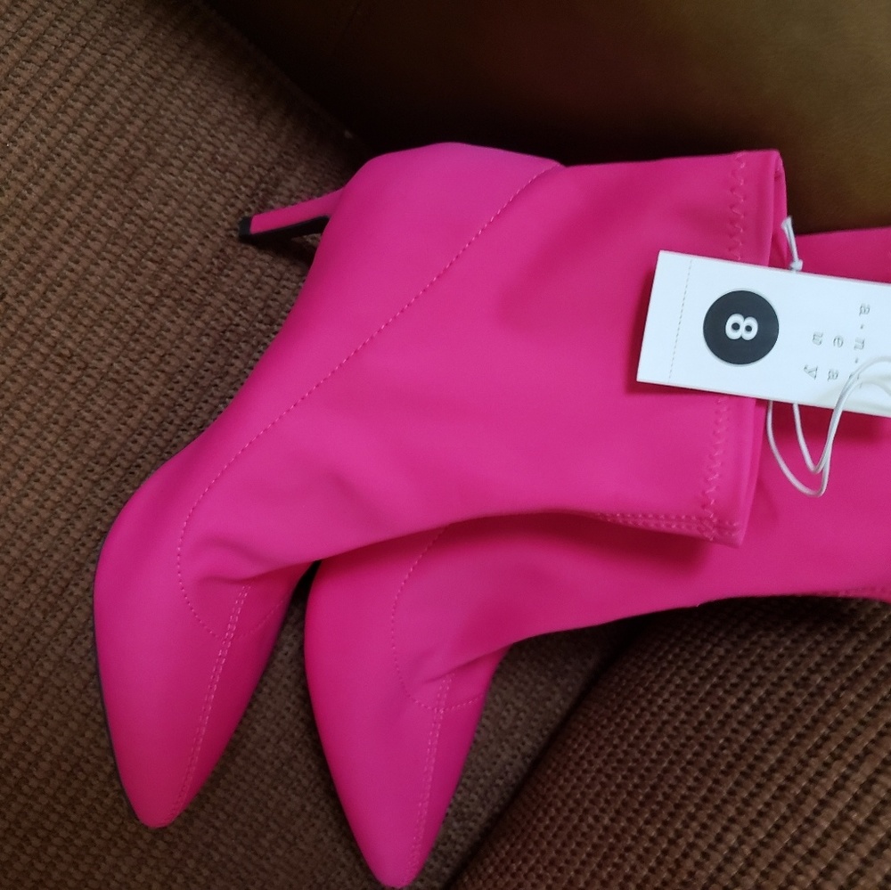 Hot Pink Sock Boots